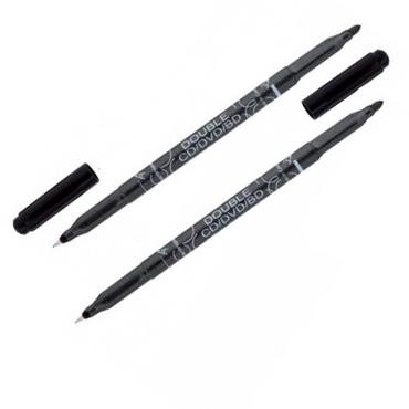 Перманетен маркер Centropen двувърх черен