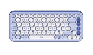 Клавиатура Logitech Pop Icon Keys - Lilac - US INT'L - BT - N/A - INTNL-973