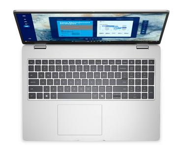 Лаптоп Dell Pro 16 PC16250, Intel Ultra 7 255U (12 TOPS NPU, 12 cores, up to 5.2 GHz), 16' FHD+(1920x1200) 300nits AG, 32 GB: 1x32 GB, DDR5, 5600 MT/s, 1 TB SSD, Intel Graphics, FHD HDR IR Cam and Mic, Wi-Fi 6E, FPR, Backlit Kb, Win11 Pro, Platinum silver