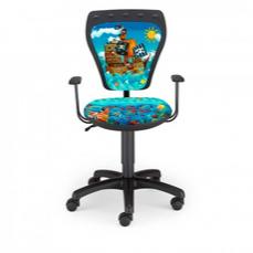 Детски стол Pirate- с пирати, черна база