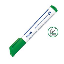 Маркер за бяла дъска презареждащ MILAN зелен 2.5 мм