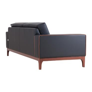 Диван триместен ДОЙРАН EFR 03 - снимка на дивана отстрани, тъмно сив на цвят