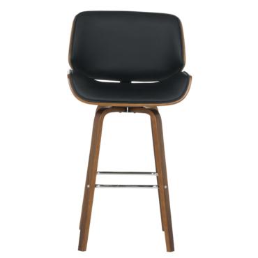 Бар стол ЙОСИФ-снимка отпред, черен, еко кожа