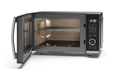 Микровълнова печка Sharp YC-QG204AE-B, Semi Digital, Flatbed,  Built-in microwave grill, Grill Power: 1000W, Plastic and Glass/Painted, 20l, 800 W, Housing Material MicrowaveSteel, LED Display White, Timer & Clock function, Child lock, Defrost, Cabinet Co