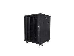 Комуникационен шкаф Lanberg rack cabinet 19' free-standing 15U/600x600 (flat pack) black