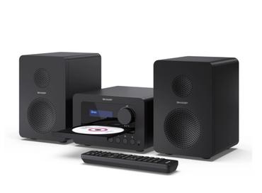 Аудио система Sharp Audio Systems XL-B514(BK), HI-FI MICRO SYSTEM, 40W (peak), FM radio with RDS,  Bluetooth v5.0, CD player, USB MP3 playback, 3.5mm Headphone jack / line-out, wooden speaker, Black