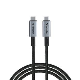 Кабел Verbatim Sync & Charge USB-C to USB-C 240W 40 Gbps 120 cm