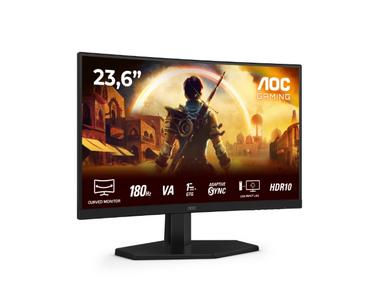 Монитор AOC C24G42E, 23.6' VA Curved 1500R, WLED, 1020x1080@180Hz, 4ms GtG, 0.5ms MPRT, 250cd m/2, 3000:1, 80M:1 DCR, Adaptive Sync, FlickerFree, Low Blue Light, 2Wx2, Tilt, 2xHDMI, DP
