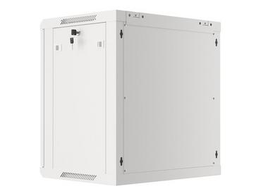 Комуникационен шкаф Lanberg rack cabinet 19' wall-mount 12U/600x450 for self-assembly with metal door grey (flat pack)