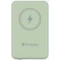 Външна батерия Verbatim MCP-10GN Power Pack 10000 mAh with UBS-C® PD 20W / Magnetic Wireless Charging 15W Green