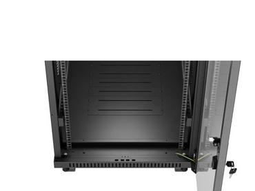 Комуникационен шкаф Lanberg rack cabinet 19' free-standing 32U/600X1000 (FLAT PACK) with glass door LCD black