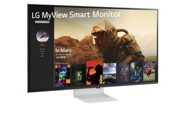 Монитор LG 43SQ700S-W, 42.5' IPS Smart webOS, ThinQ, 5ms, 1200:1, 300cd/m, 4K UHD (3840x2160) AG, HDR 10, DCI-P3 80%, HDMI, USB, USB Type-C, PD 65W, Wi-Fi B/in, AirPlay 2, Virtual surround, Speacers 10W x 2, LAN, Bluetooth Tilt, Black