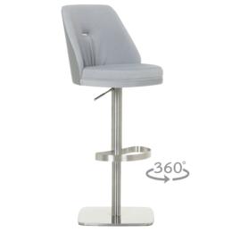 Бар стол ХЕЛЕНА- сив цвят, дамаска