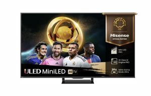 Телевизор Hisense 55'U7Q Pro, 4K Ultra HD 3840x2160, ULED, FALD, Quantum Dot, 165Hz, IPS, HDR 10+, HLG, Dolby Vision IQ, Dolby Atmos, Smart TV, WiFi 5GHz, WiFi Direct, BT, Anyview Cast,light sensor,Solar Powered Remote, 4xHDMI, 2xUSB, LAN, CI+, DVB-T2/C/S