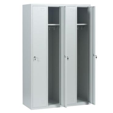 Метален гардероб BTL с 4 отделения 183х113х50 см- с две отворени врати