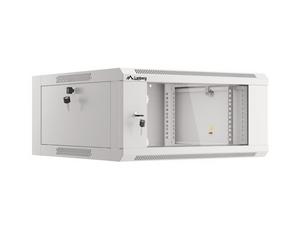 Комуникационен шкаф Lanberg rack cabinet 19' wall-mounted 4U 600 fast assembly (flat pack) grey