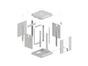Комуникационен шкаф Lanberg rack cabinet 10' wall-mount 6U/300x300 (flat pack) with glass door grey