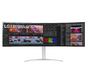 Монитор LG 49WQ95C-W, 49' 32:9 Curved UltraWide Dual QHD 5K 5120x1440 NANO IPS Panel, 144 Hz, USB Type-C, 5ms, 400 cd/m2, 1000:1, HDR400, HDR10, DCI-P3 98%, FreeSync, PIP, 2 PBP, HDMI, DisplayPort, Speacer 2ch 10W, Tilt, Height, Swivel, Titan