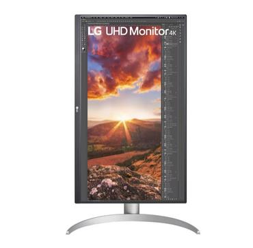 Монитор LG 27UP850N-W, 27' UHD 4K IPS, Anti-Glare, DCI-P3 95%, Cinema Screen, 5ms, 1200:1, 400 cd/m2, 3840x2160, HDR 400, MAXX Audio 5W x 2, USB type-C charging (up to 90W), HDMI, DisplayPort, AMD FreeSync, Headphone out, Tilt, Height (Range), Pivot