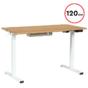 Ергономично бюро КУКУШ 11- бели крака, бук-плот