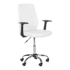 Работен стол РОСИЦА  - бял, еко кожа