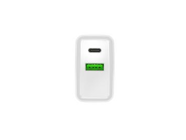 Адаптер Natec USB Charger Ribera 1X USB-A + 1X USB-C 20W, White