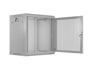 Комуникационен шкаф Lanberg rack cabinet 19' wall-mount 12U/600x450 with perforated door grey (flat pack)