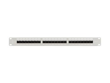 Пач панел Lanberg patch panel 24 port 1U 19' CAT.6 utp with cable organizer grey