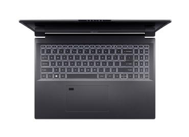 Лаптоп Acer Aspire 16, A16-71M-713S,Intel Core Ultra 7 155U (up to 4.80GHz, 12MB), 16' WUXGA (1920x1200) IPS, 1*16GB DDR5 4600MHz, 512GB PCIe NVMe SSD, Intel UMA, FHD Cam,WiFi 6E, BT 6E, Backlit Kbd, No OS, Steel Gray