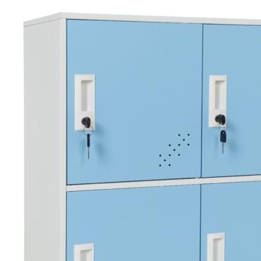 Метален гардероб детски BTL К с 9 отделения 109x90x40 см- заклщчване с ключ