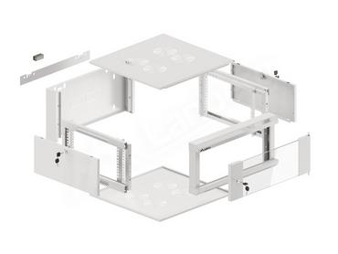 Комуникационен шкаф Lanberg rack cabinet 19' wall-mounted 4U 600 fast assembly (flat pack) grey