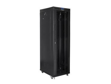Комуникационен шкаф Lanberg rack cabinet 19' free-standing 42U/800x800 (flat pack) with glass door lcd black v2