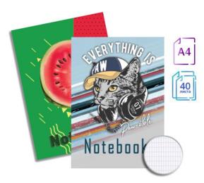 Тетрадка телчета А4 офсет 40 л карирани листа