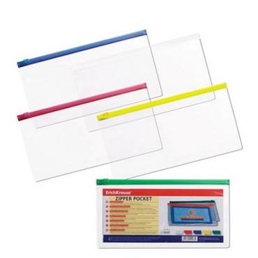 Папка с цветен цип Travel 105х235 мм