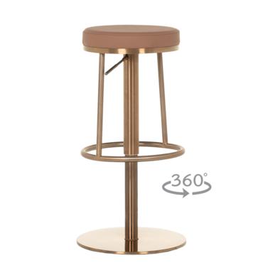 Бар стол ЧЕСТЪР- снимка отпред, цвят корал