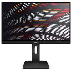 Монитор AOC 24P1, 23.8' Wide IPS LED, 5 ms, 1000:1, 50M:1 DCR, 250 cd/m2, FHD 1920x1080@60Hz, FlickerFree, Low Blue Light, Pivot, Heigh Adjust, USB, D-Sub, DVI, HDMI, DP, Headphone Out, Speakers, Black