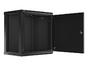 Комуникационен шкаф Lanberg rack cabinet 19' wall-mount 12U/600x450 for self-assembly with metal door black (flat pack)