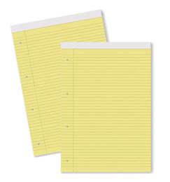 Блокнот с перфорация А4 жълт офсет  40 л линиран