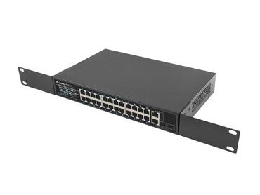 Комутатор Lanberg switch 24x 100mb poe+/2x combo rack 19' gigabit ethernet 360w v2