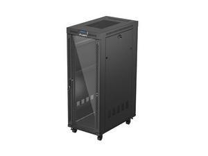 Комуникационен шкаф Lanberg rack cabinet 19' free-standing 32U/600X1000 (FLAT PACK) with glass door LCD black