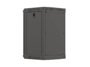 Комуникационен шкаф Lanberg rack cabinet 10' wall-mount 9U/300x300 (flat pack) with glass door black