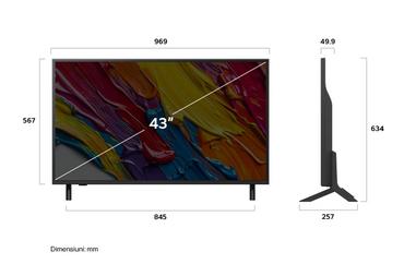 Телевизор LG 43QNED82A3B, 43' 4K QNED HDR Smart TV, 3840x2160, DVB-T2/C/S2, Alpha 7 AI Processor, HDR10 / HLG, webOS 25 ThinQ, VRR / ALLM / HGiG, 4K Upscaling, WiFi 5, Voice Controll, Bluetooth 5, AirPlay 2, LAN, CI, HDMI, SPDIF, Google Cast, 2 pole Stand
