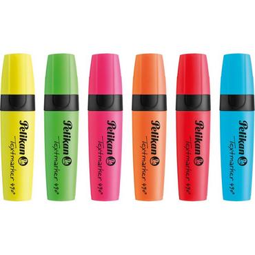 Текст маркери Pelikan комплект 6 цвята неон