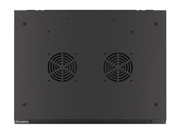 Комуникационен шкаф Lanberg rack cabinet 19' wall-mount 6U/600x450 for self-assembly with metal door black (flat pack)