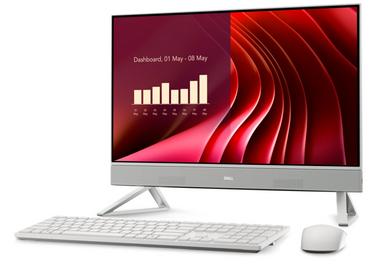Настолен компютър - всичко в едно Dell 24 All-in-One EC24250, Intel Core 7 150U(12MB cache, 10 cores, up to 5.4 GHz), 23.8' FHD (1920x1080) AG WVA, 16GB, 2x8GB, DDR5, 5200 MT/s, 1TB M.2 PCIe SSD, Intel Graphics, Triangle Stand, 5MP IR Tilt Cam, WiFi 6E+BT
