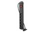 Разклонител Lanberg surge protector sp1 1.5m 5x french outlets black