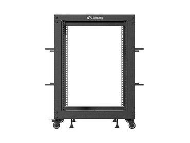Комуникационен шкаф Lanberg open rack 19' 15U 600x600-1100 adjustable black