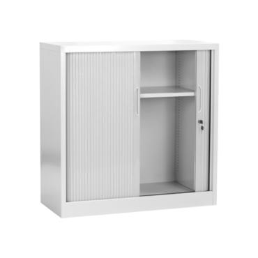 Метален шкаф BTL J с 2 отделения 90х90х40- с отворена дясна врата, сниман отпред