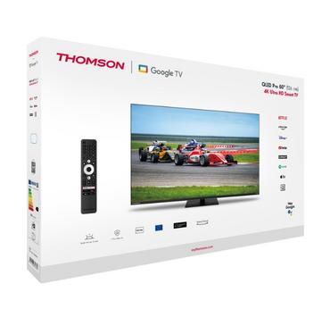 Телевизор Thomson Smart QLED Pro TV 50'; Google TV; 3840 x 2160 (4K UHD), DLED, 144 Hz, DVB-T/T2/C/S/S2, HDR10, Wi-Fi, Bluetooth, LAN, HDMI 4 (2.1), USB 2 (2.0) + 1 (3.0), Central Swivel Stand, Black