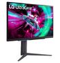 Монитор LG 27GR93U-B, 27', UltraGear IPS 1ms, AG, UHD 4K (3840x2160), 144Hz, HDR 400, 1000:1, 400cd/m2, DCI-P3 95%, USB3.0 (1up/2down), VRR, AMD Free-sync, NVIDIA G-Sync, HDMI, DisplayPort, Height Adjustable, Pivot, Tilt, Headphone Out, Black